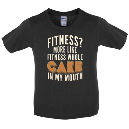 Fitness Cake In My Mouth Kids T Shirt