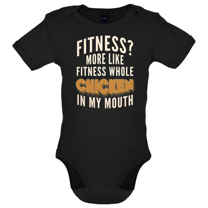 Fitness Chicken In My Mouth Baby T Shirt