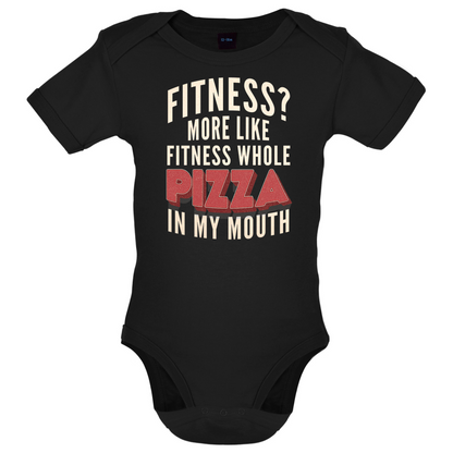 Fitness Pizza In My Mouth Baby T Shirt