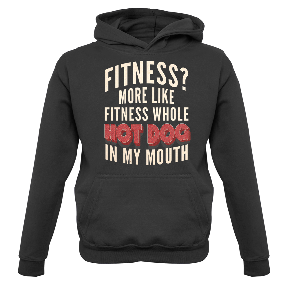 Fitness Hot Dog In My Mouth Kids T Shirt
