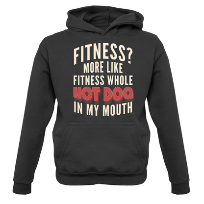 Fitness Hot Dog In My Mouth Kids T Shirt