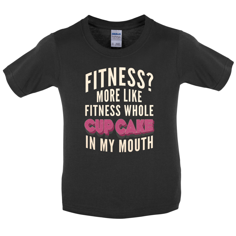 Fitness Cupcake In My Mouth Kids T Shirt