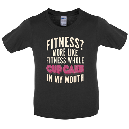 Fitness Cupcake In My Mouth Kids T Shirt