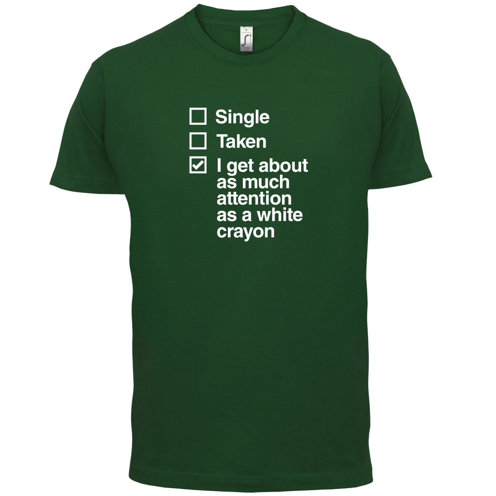 Single Taken White Crayon T Shirt