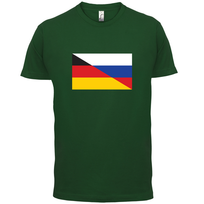 Half German Half Russian Flag T Shirt