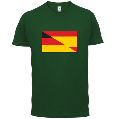 Half German Half Spanish Flag T Shirt