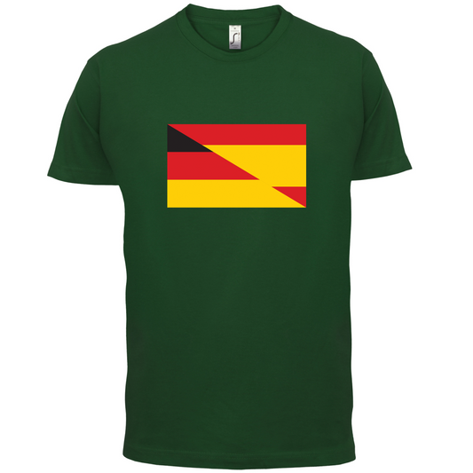 Half German Half Spanish Flag T Shirt