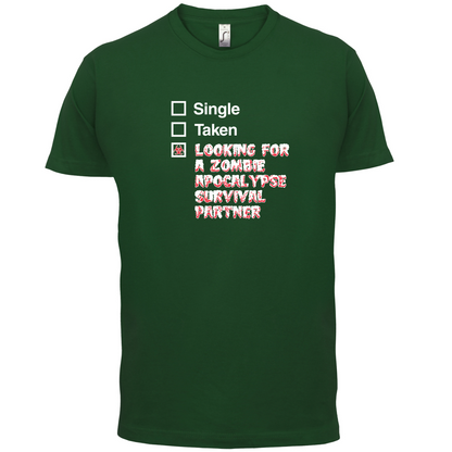 Single Taken Zombie Apocalypse T Shirt