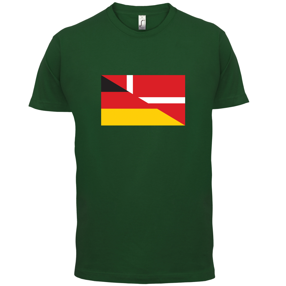 Half German Half Danish Flag T Shirt