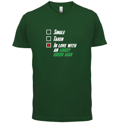 Single Taken Angry Green Man T Shirt