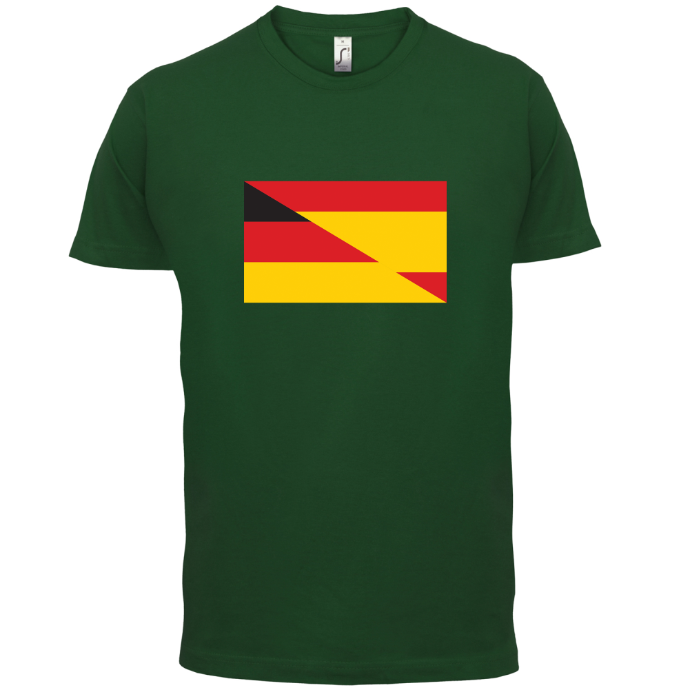 Half German Half Spanish Flag T Shirt