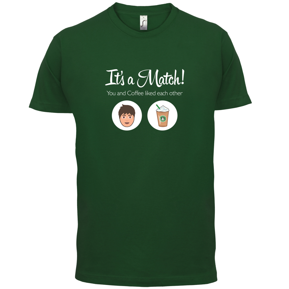 It's A Match Coffee Male T Shirt