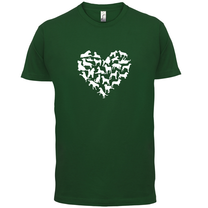 Love Heart Dogs T Shirt