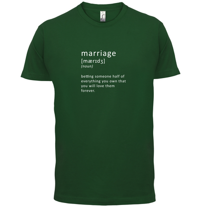 Funny Definition Marriage T Shirt