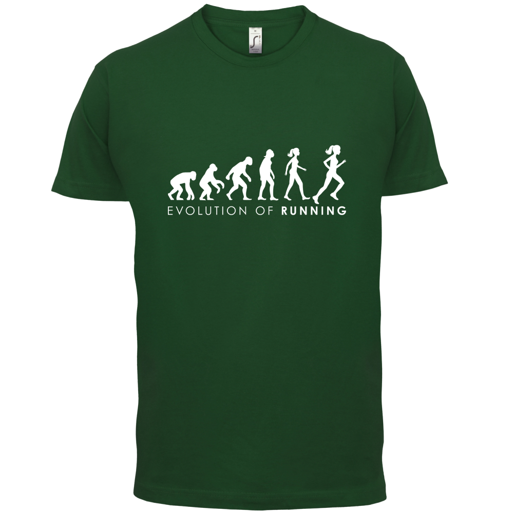 Evolution Of Woman Running T Shirt