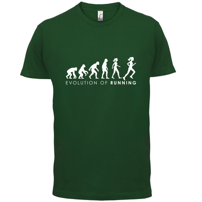 Evolution Of Woman Running T Shirt
