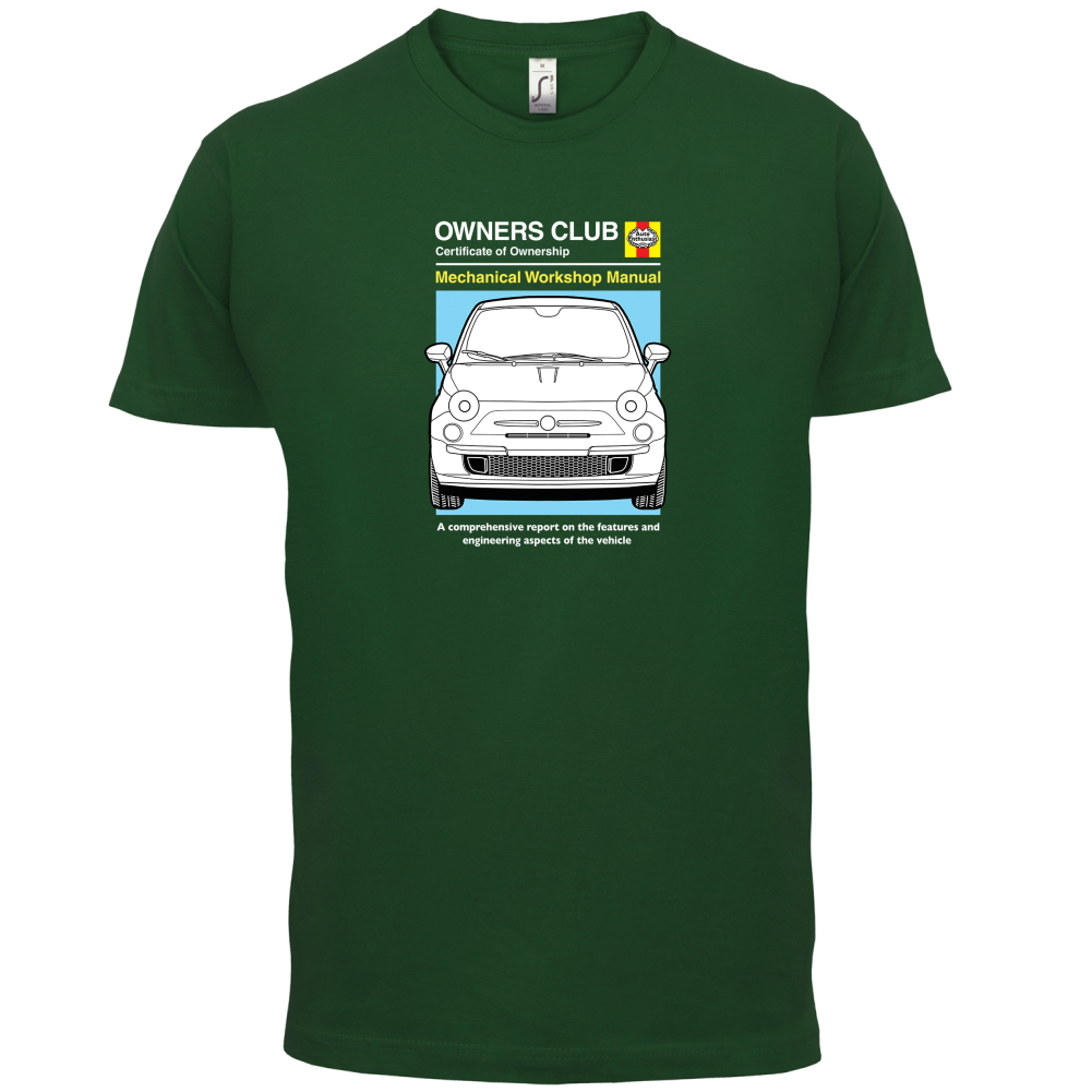 Car Owners Manual Fiat 500 T Shirt