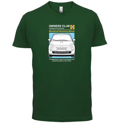 Car Owners Manual Fiat 500 T Shirt