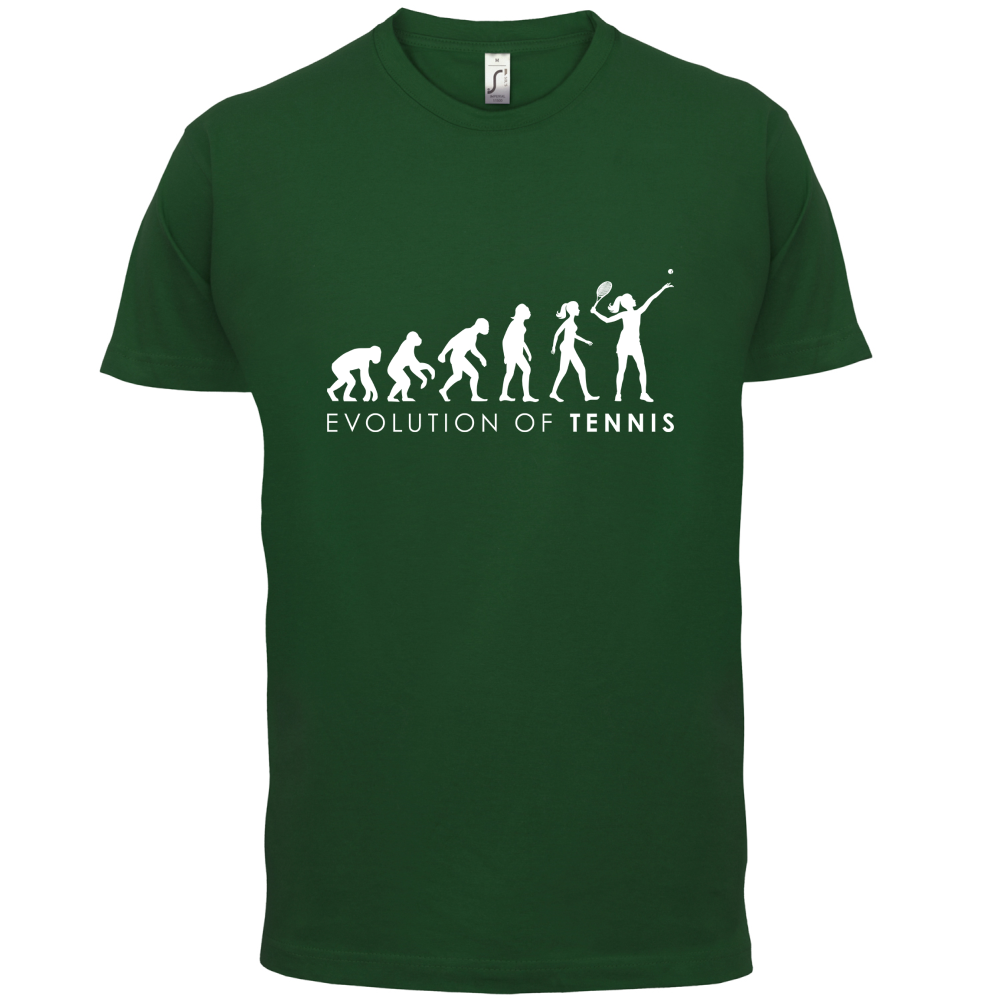 Evolution Of Woman Tennis T Shirt