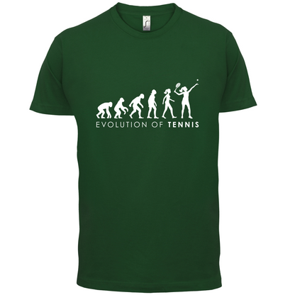 Evolution Of Woman Tennis T Shirt