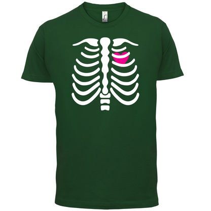 Pink Heart Skeleton T Shirt