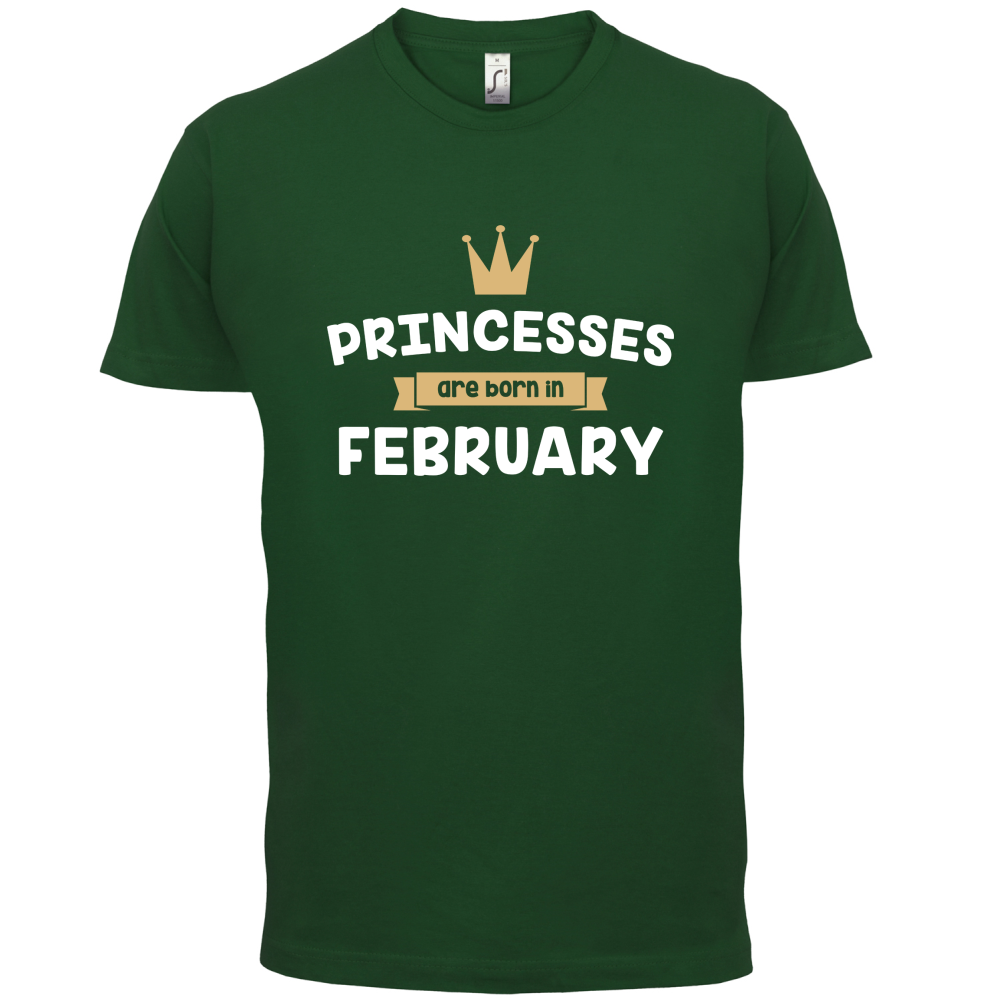 Princesses Are Born In February T Shirt