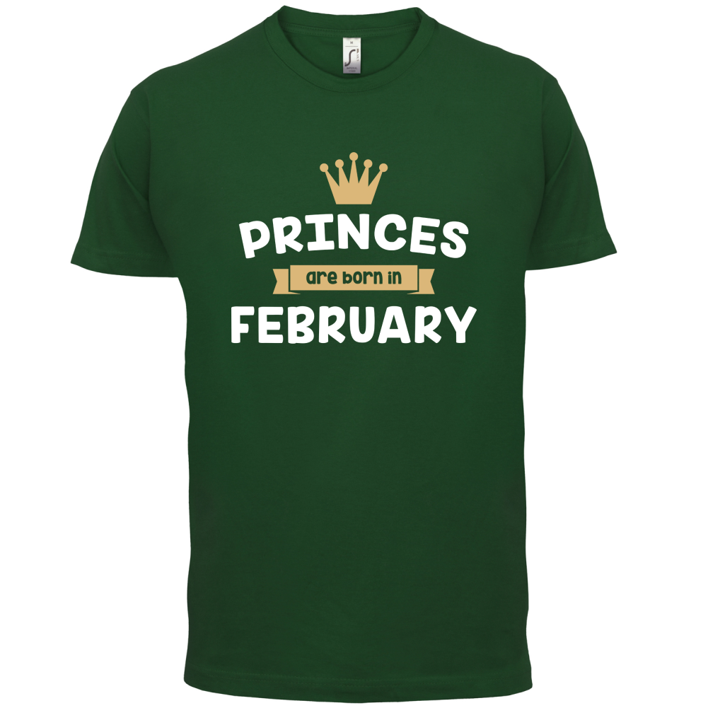 Princes Are Born In February T Shirt