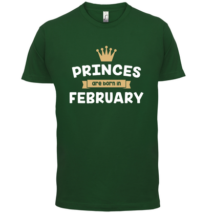 Princes Are Born In February T Shirt