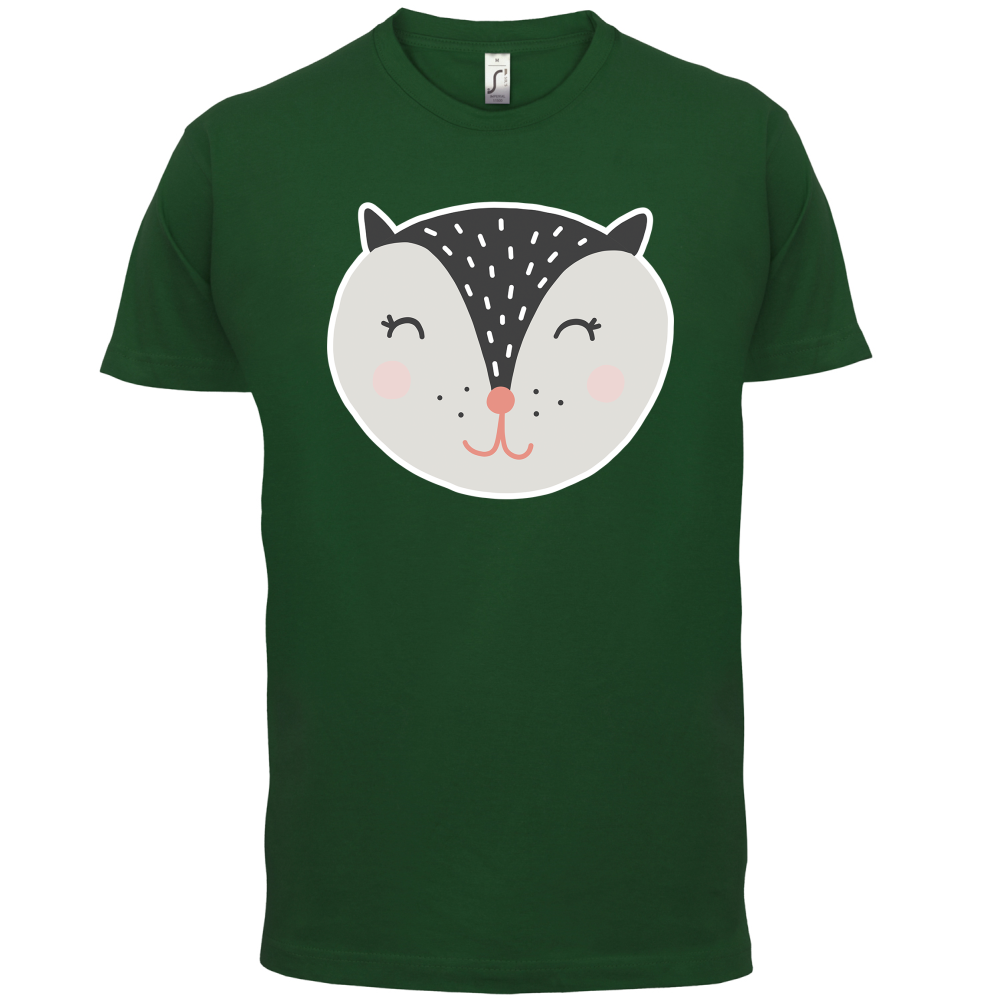 Smiley Face Badger T Shirt