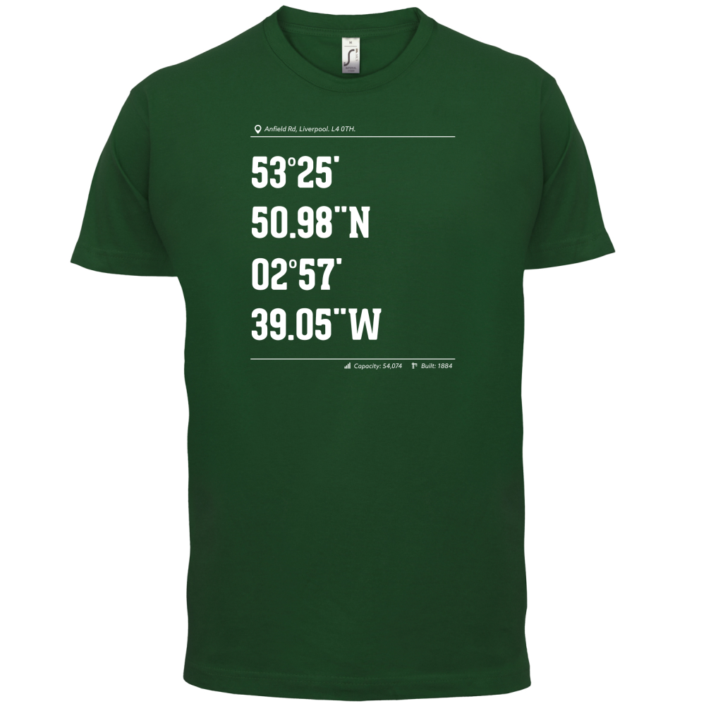 Stadium Coordinates Liverpool T Shirt
