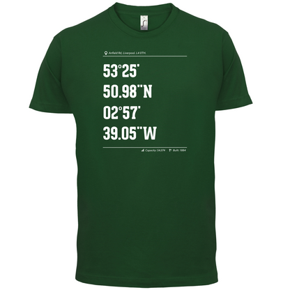Stadium Coordinates Liverpool T Shirt