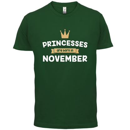 Princesses Are Born In November T Shirt
