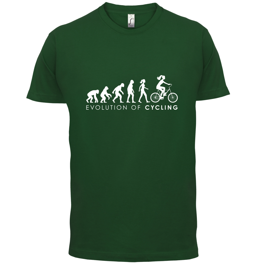 Evolution Of Woman Cycling T Shirt