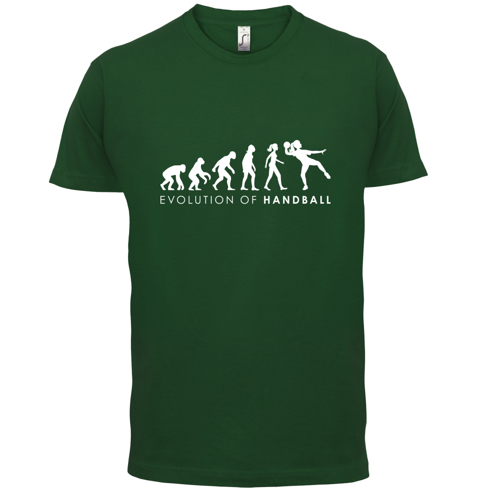 Evolution Of Woman Handball T Shirt