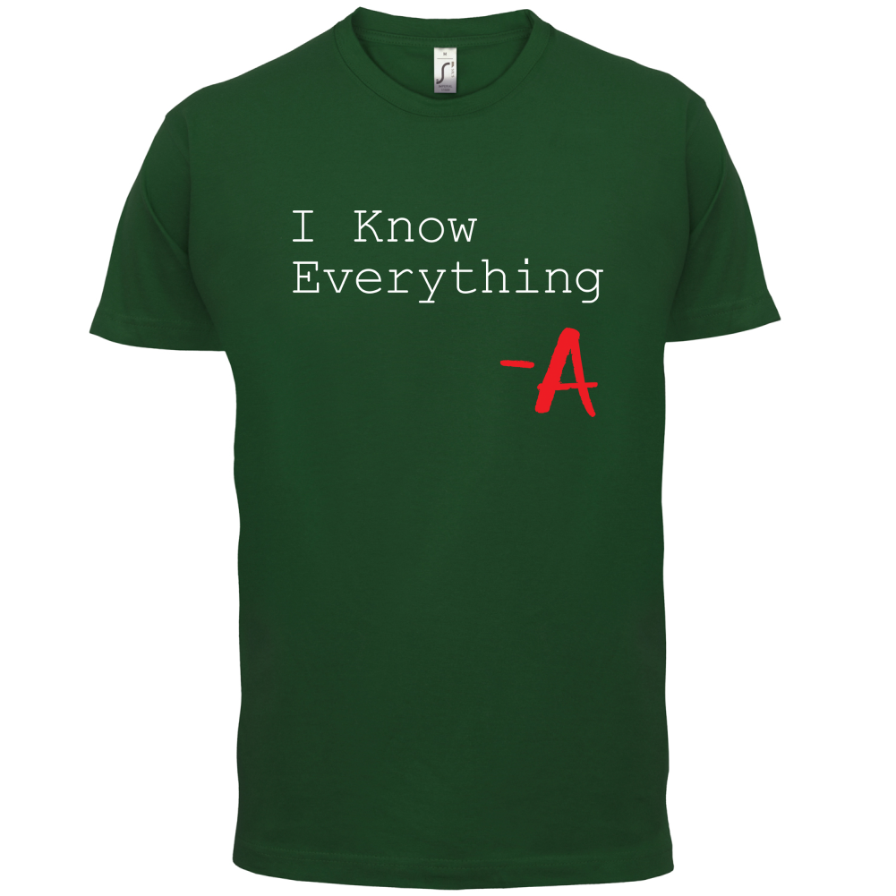I Know Everything T Shirt