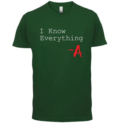I Know Everything T Shirt