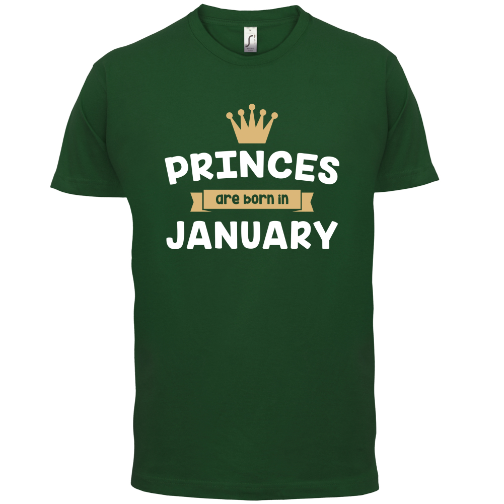 Princes Are Born In January T Shirt
