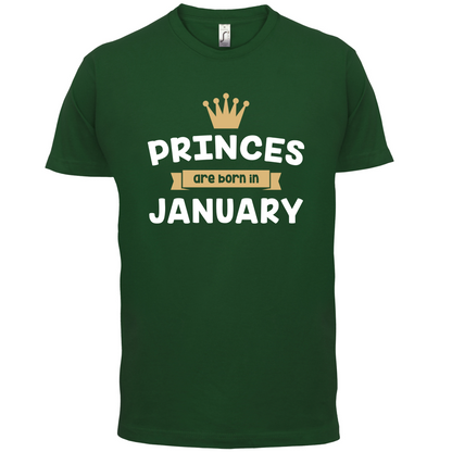 Princes Are Born In January T Shirt