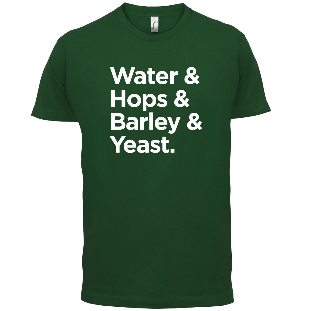 Watrer & Hops & Barley & Yeast T Shirt