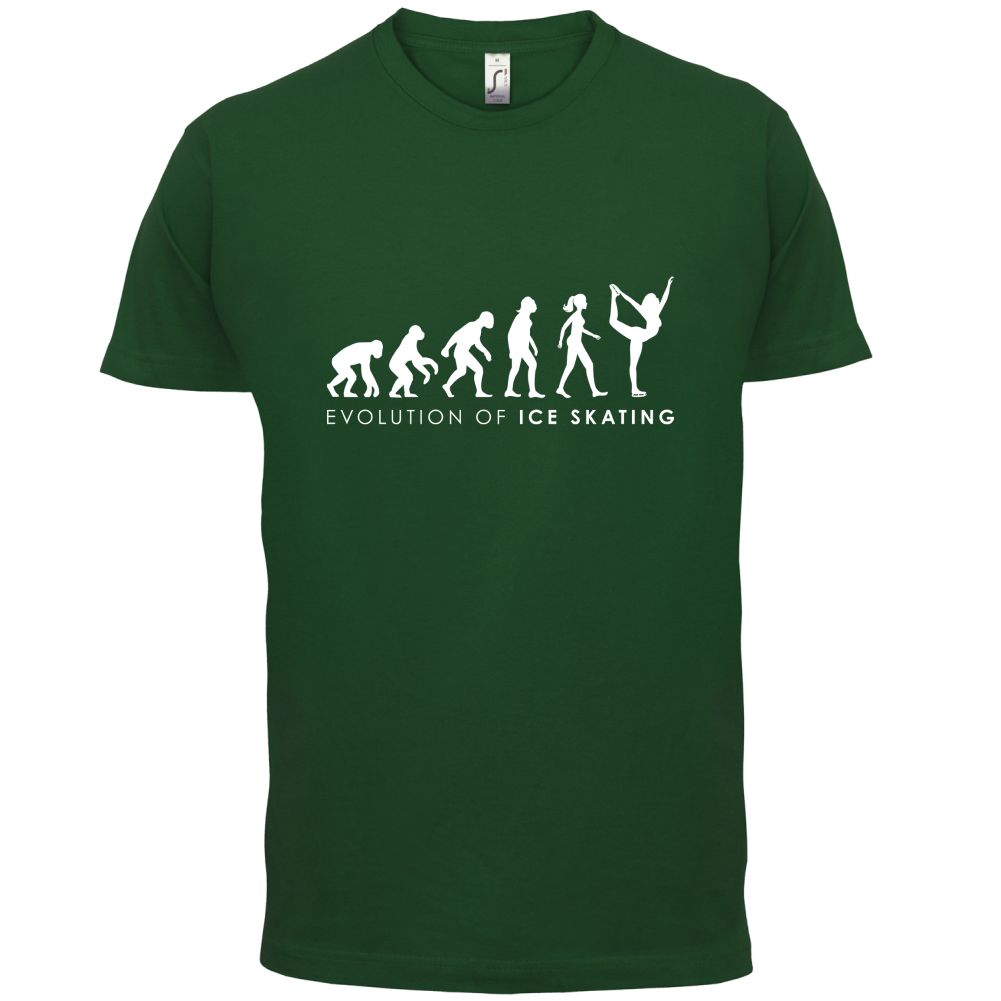 Evolution Of Woman Ice Skating T Shirt