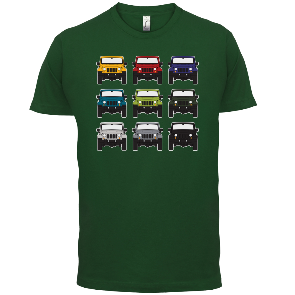 JW 9 Colour Car Grid T Shirt