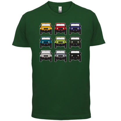 JW 9 Colour Car Grid T Shirt