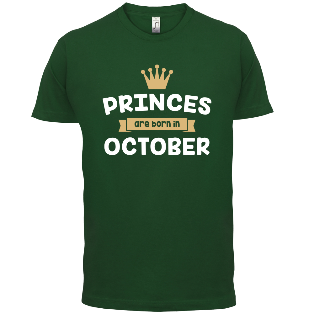 Princes Are Born In October T Shirt