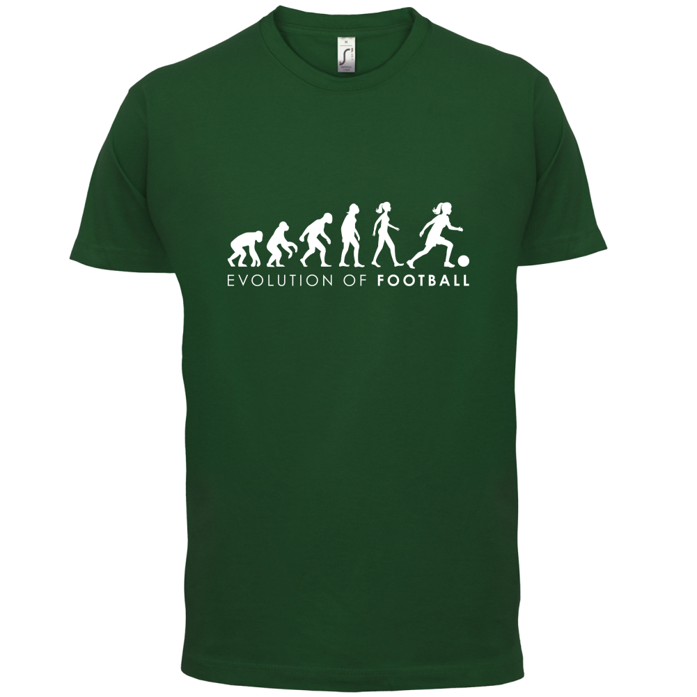 Evolution Of Woman Football T Shirt