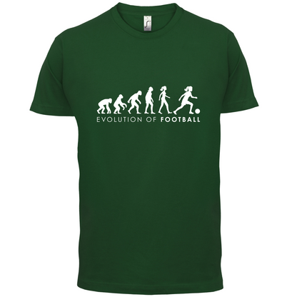 Evolution Of Woman Football T Shirt
