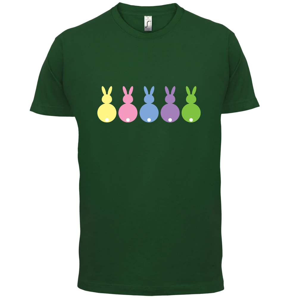 Multi Colour Easter Bunny's T Shirt