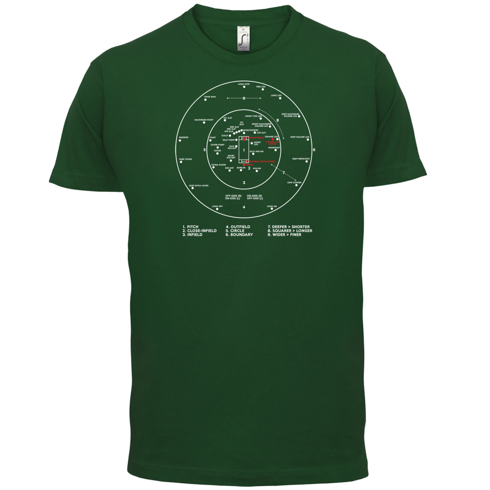 Cricket Ground Diagram T Shirt