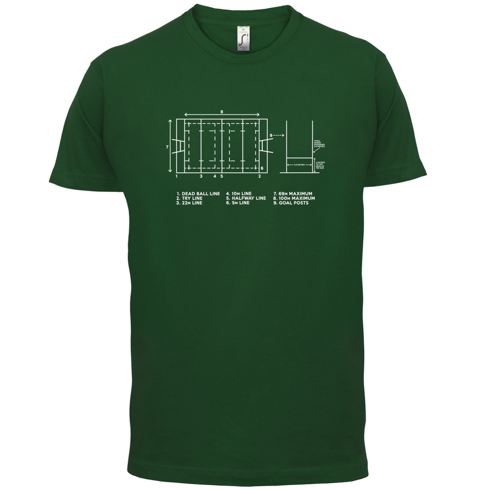Rugby Pitch Diagram T Shirt
