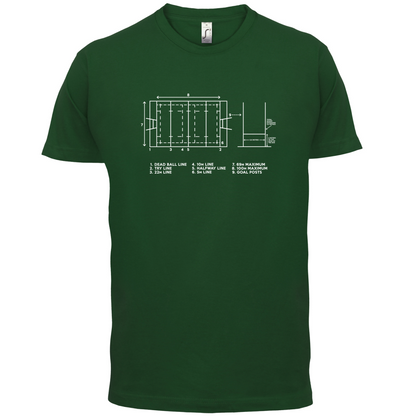 Rugby Pitch Diagram T Shirt