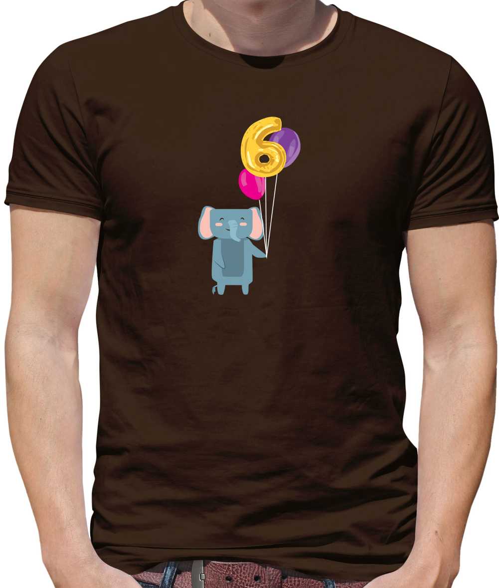 6th Birthday Elephant T Shirt
